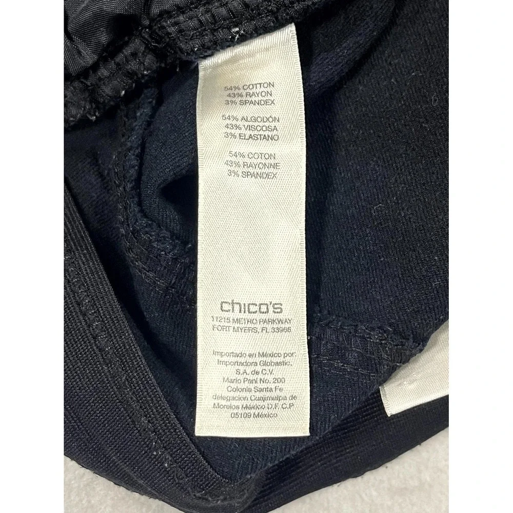 Chicos Bermuda Shorts Womens 00 Black Cotton Stretch Low Rise Casual‎ Wear